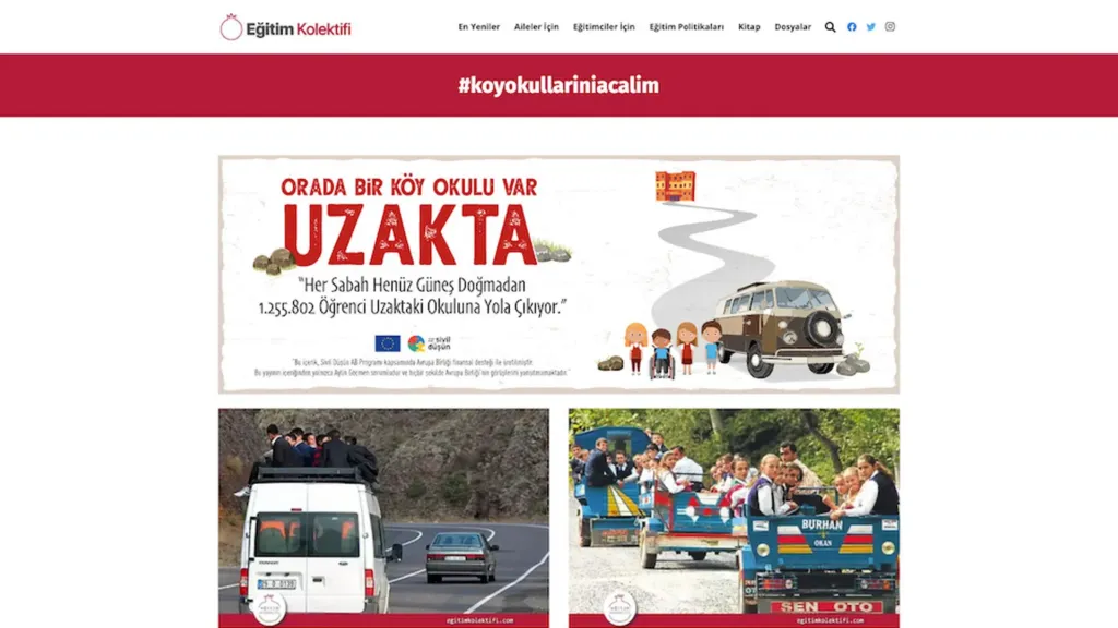 Eğitim Kolektifi web sitesi ana sayfa