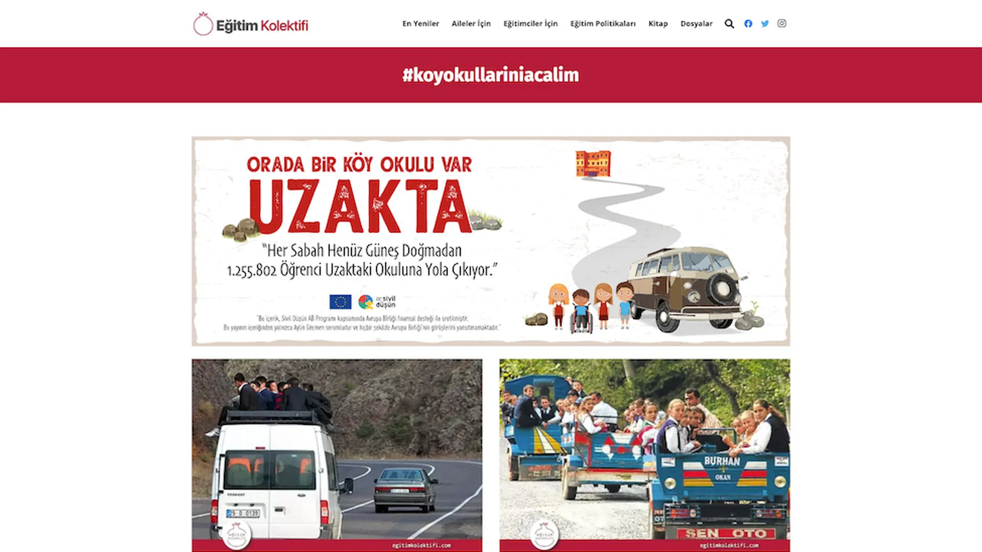 Eğitim Kolektifi web sitesi ana sayfa