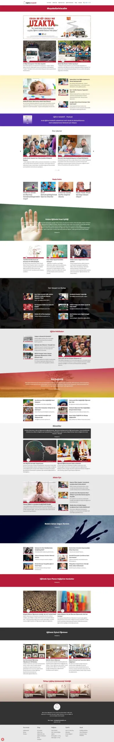 Eğitim Kolektifi web sitesi sayfa 1