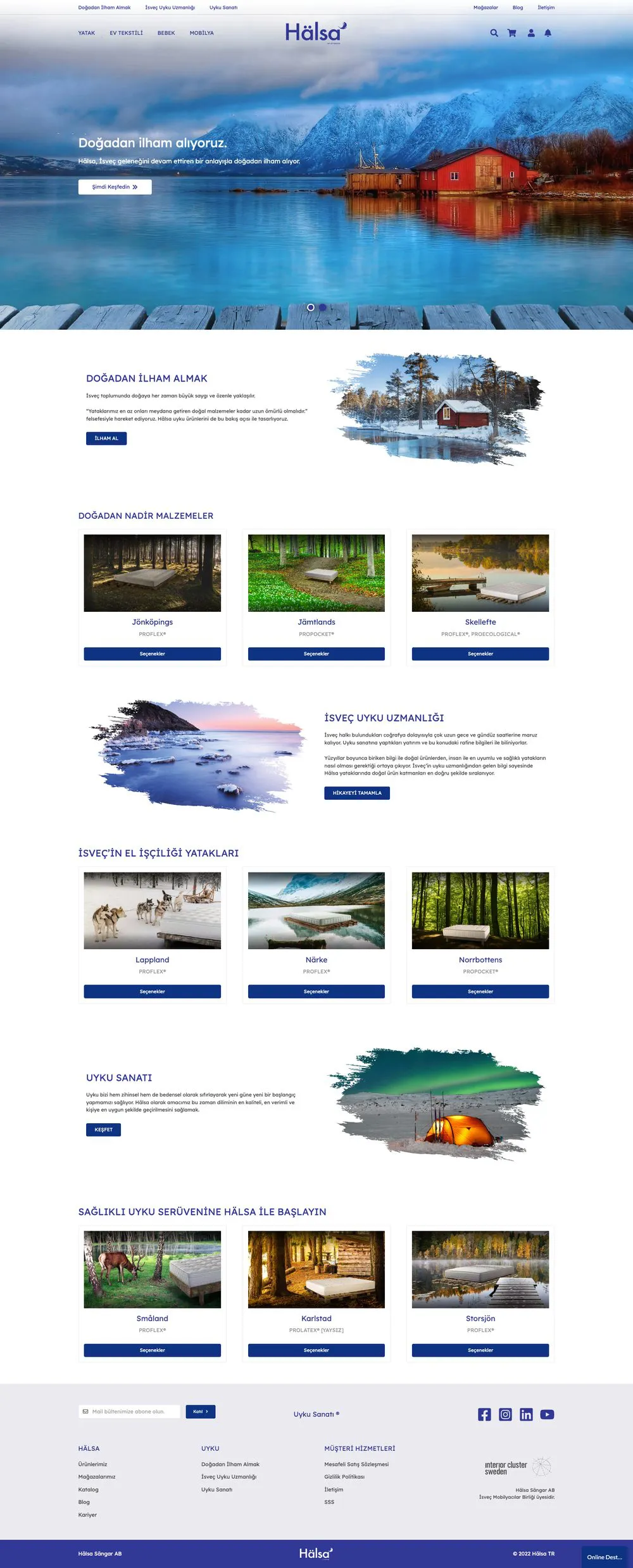 Halsa Yatak web sitesi sayfa 1