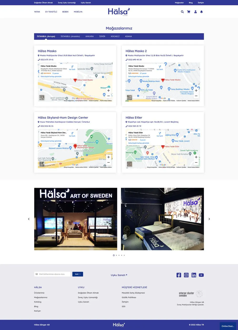 Halsa Yatak web sitesi sayfa 6