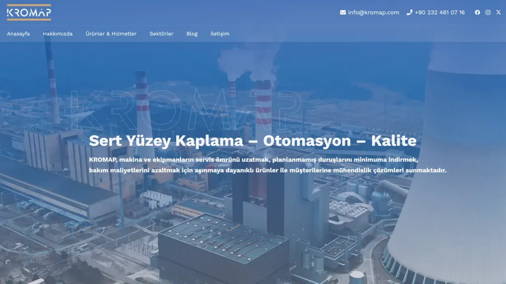 Kromap web sitesi ekran görüntüsü