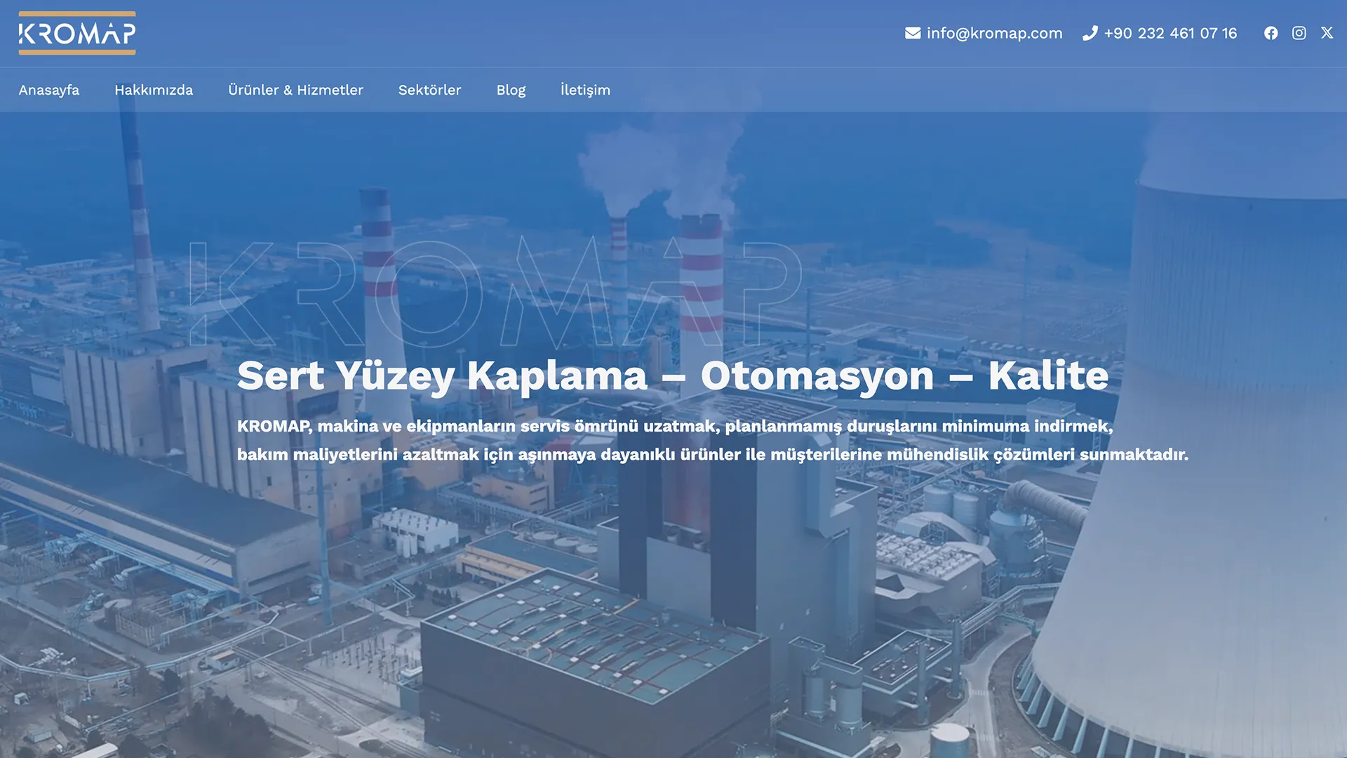 Kromap web sitesi ekran görüntüsü