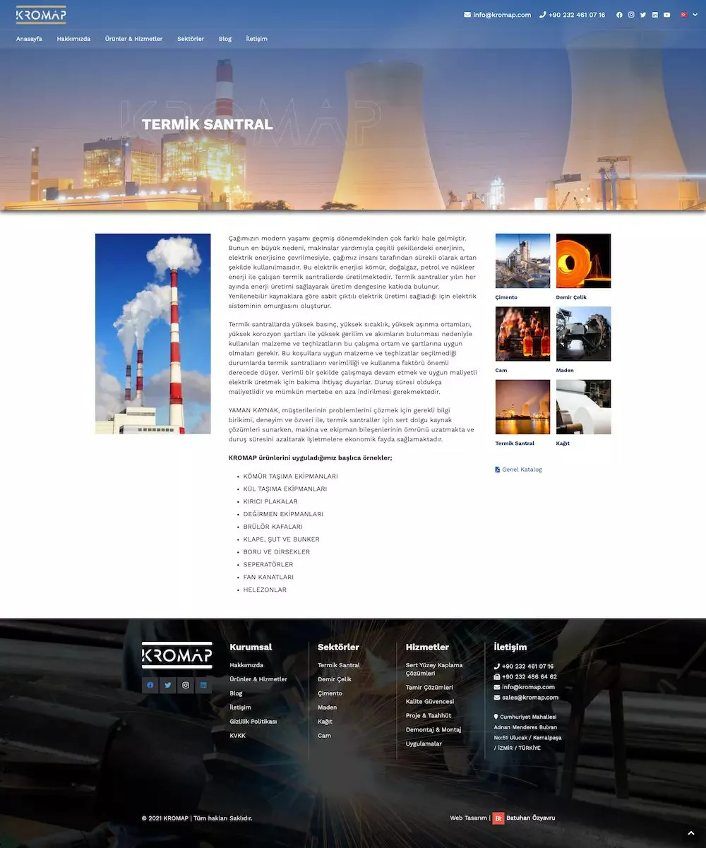 Kromap web sitesi sayfa 3