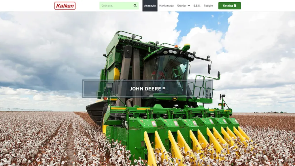 Kalkan Agro Teknik web sitesi ana sayfa