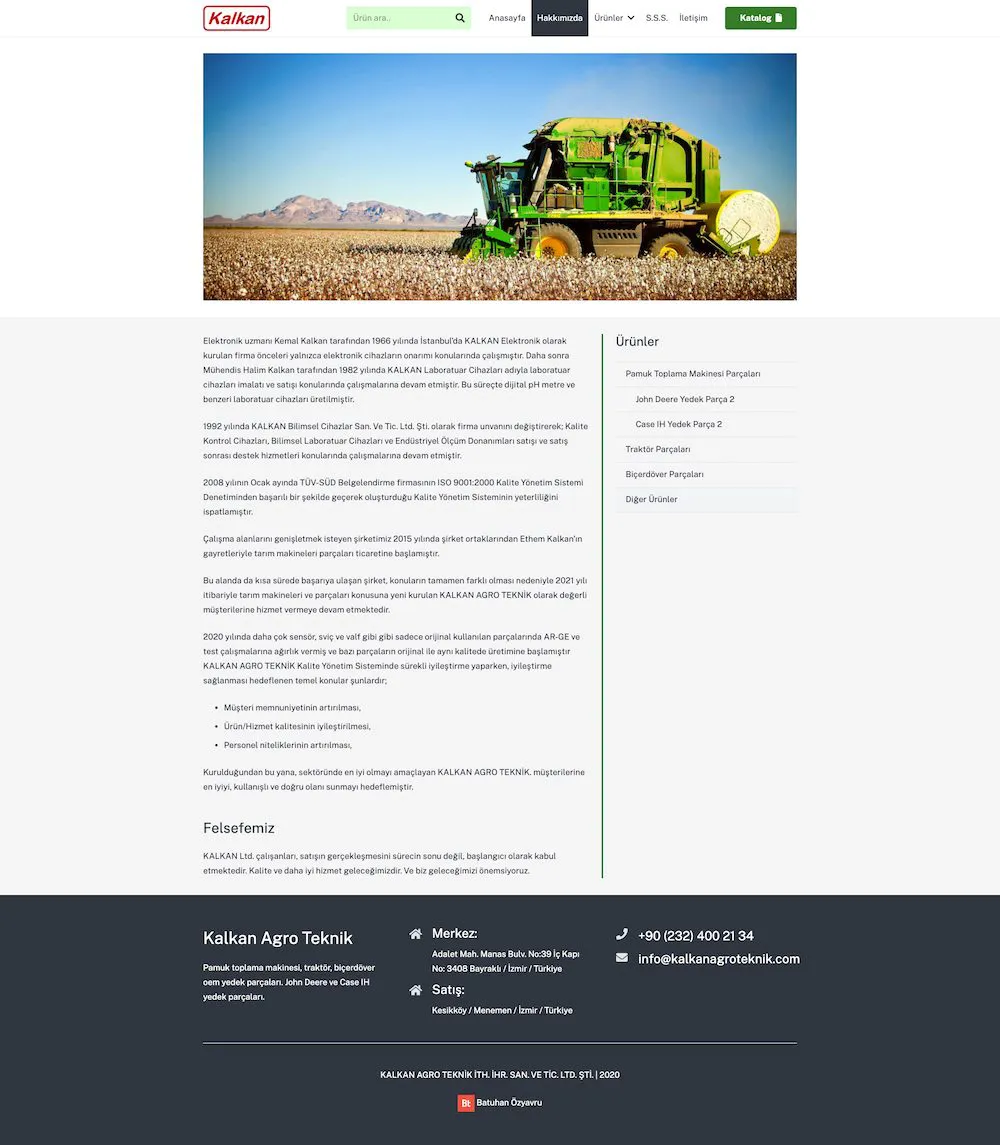 Kalkan Agro Teknik web sitesi sayfa 2