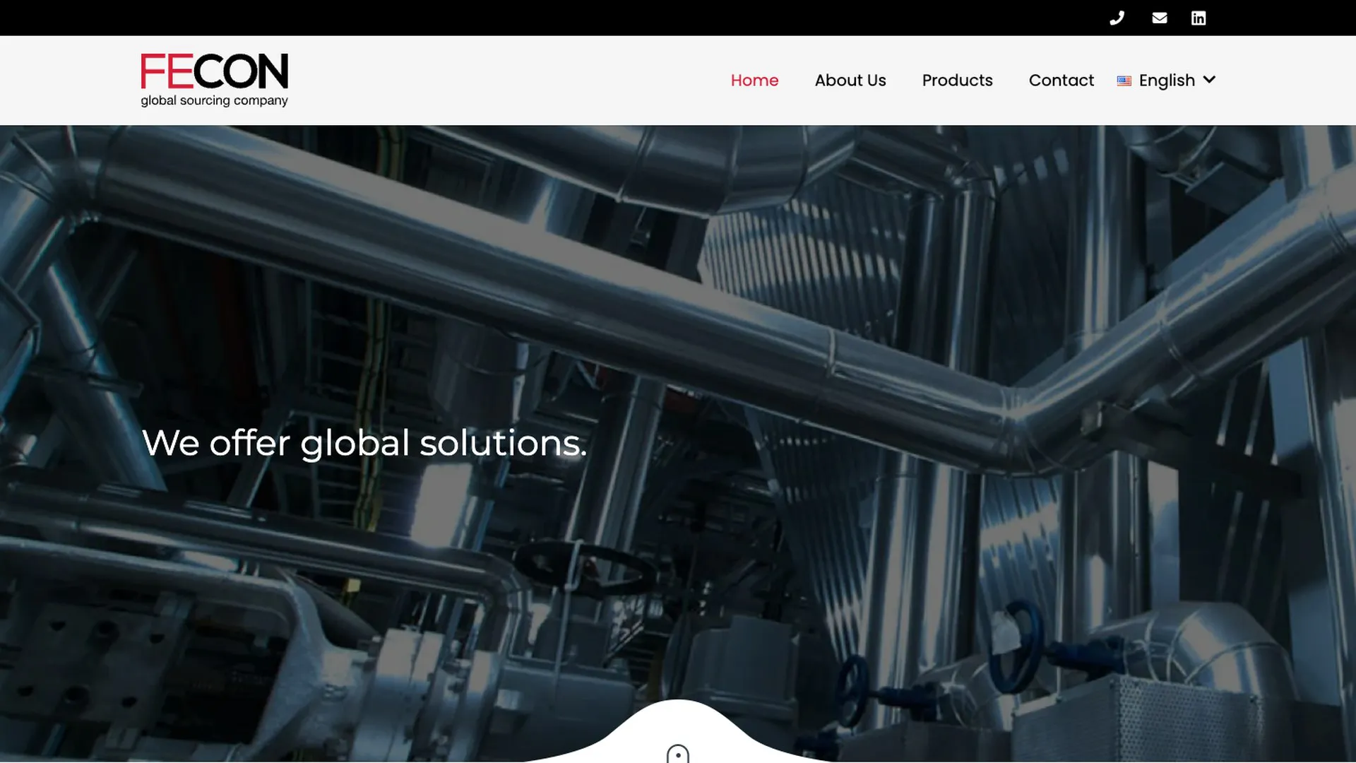 Fecon Dış Ticaret web sitesi ana sayfa