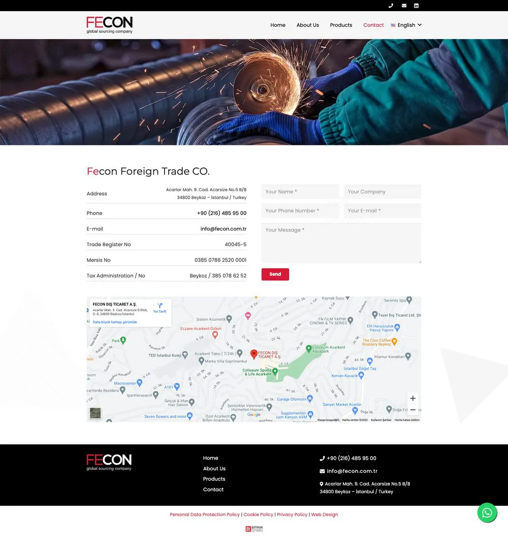 Fecon Dış Ticaret web sitesi sayfa 4
