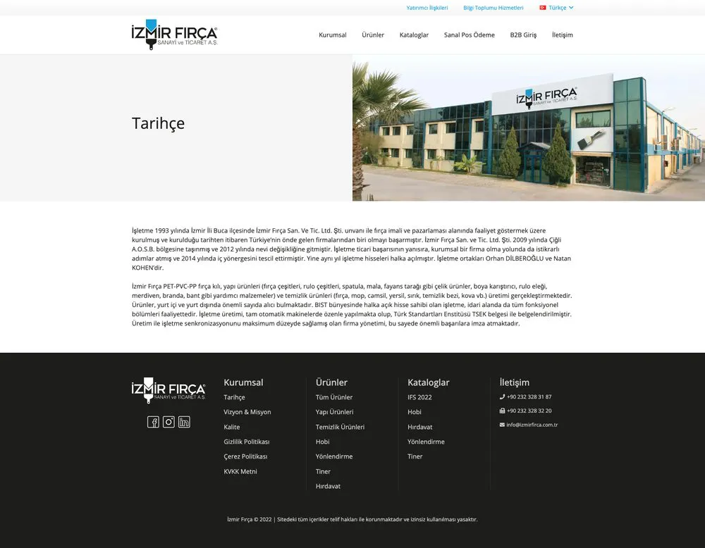 İzmir Fırça web sitesi sayfa 2