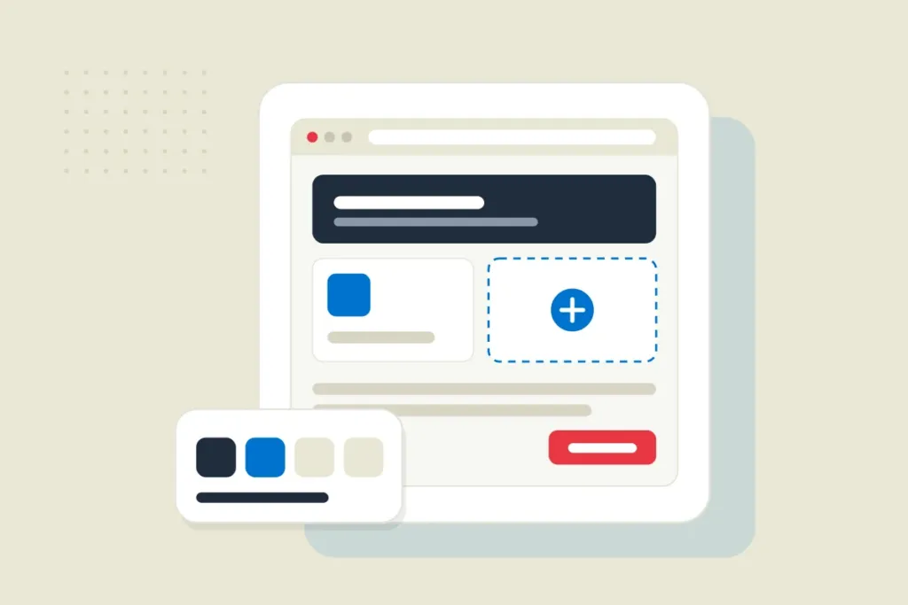 Bloklarla oluşturulan WordPress sitesi illüstrasyonu