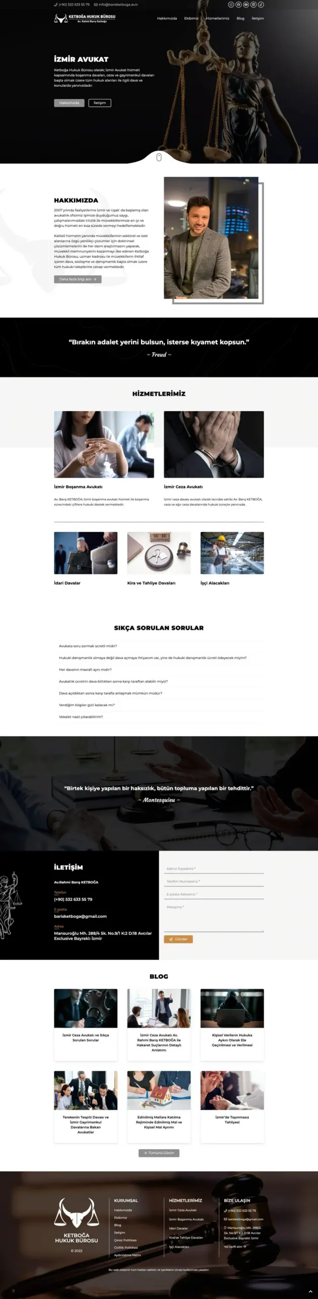 Ketboğa Hukuk Bürosu web sitesi sayfa 1