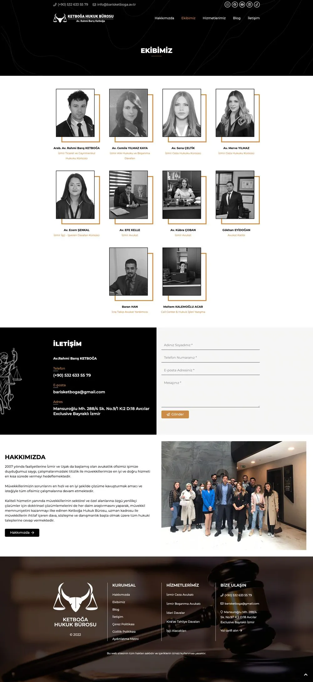 Ketboğa Hukuk Bürosu web sitesi sayfa 3