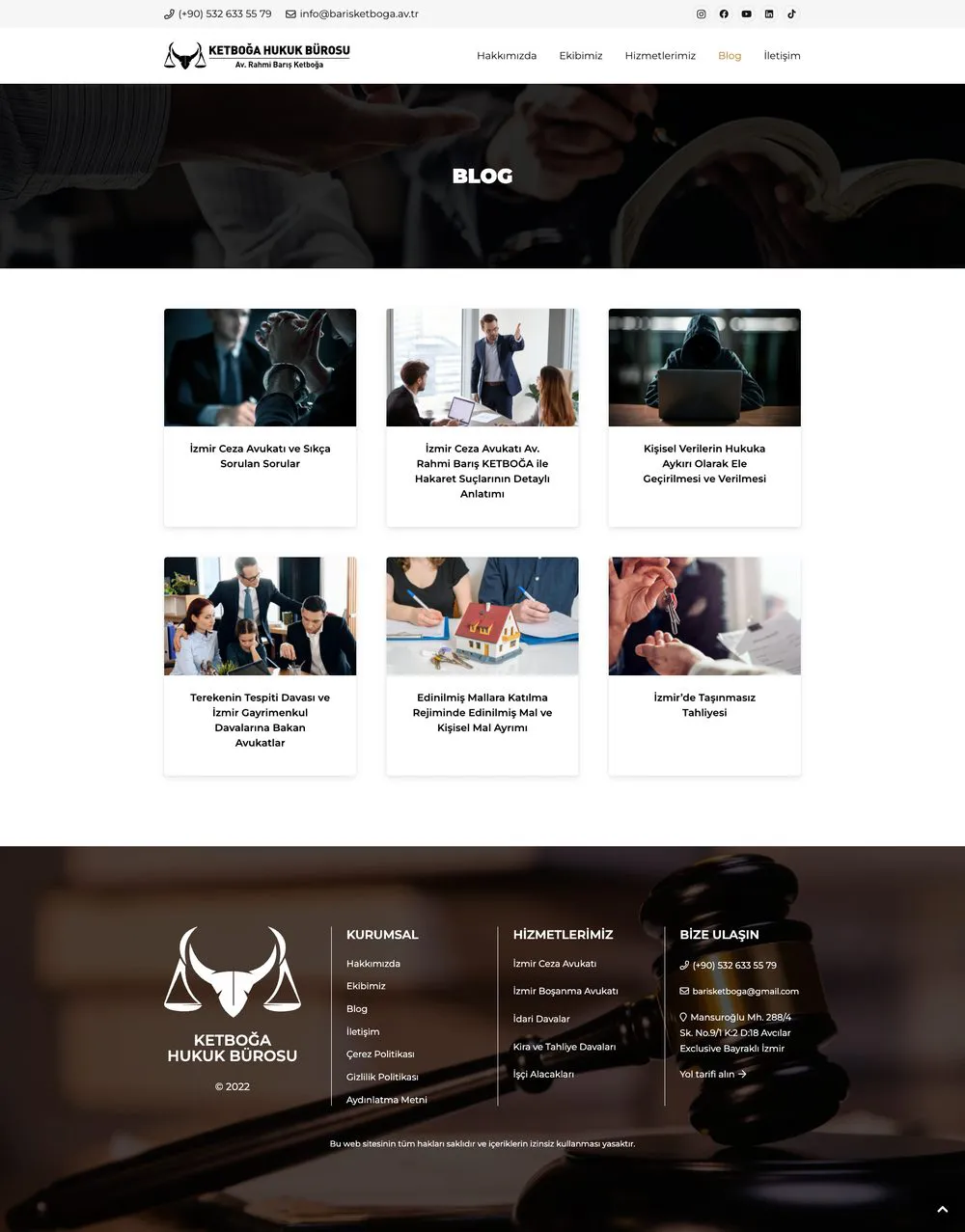 Ketboğa Hukuk Bürosu web sitesi sayfa 4