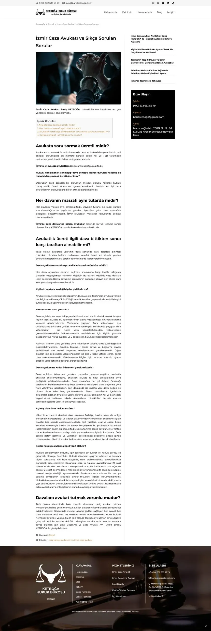 Ketboğa Hukuk Bürosu web sitesi sayfa 5