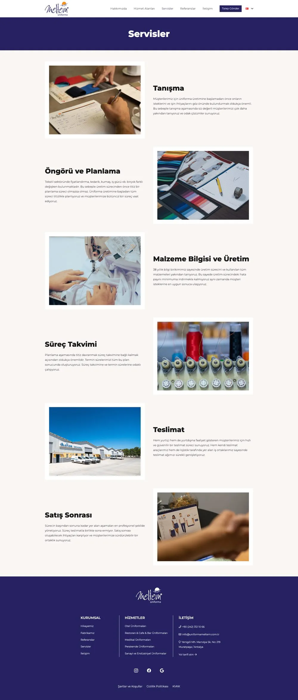 Meltem Üniforma web sitesi sayfa 4