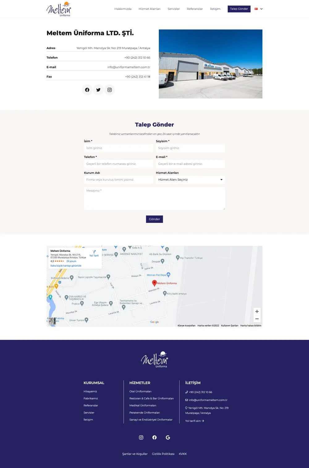 Meltem Üniforma web sitesi sayfa 6
