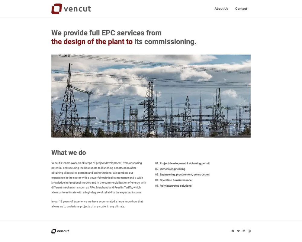 Vencut web sitesi sayfa 2