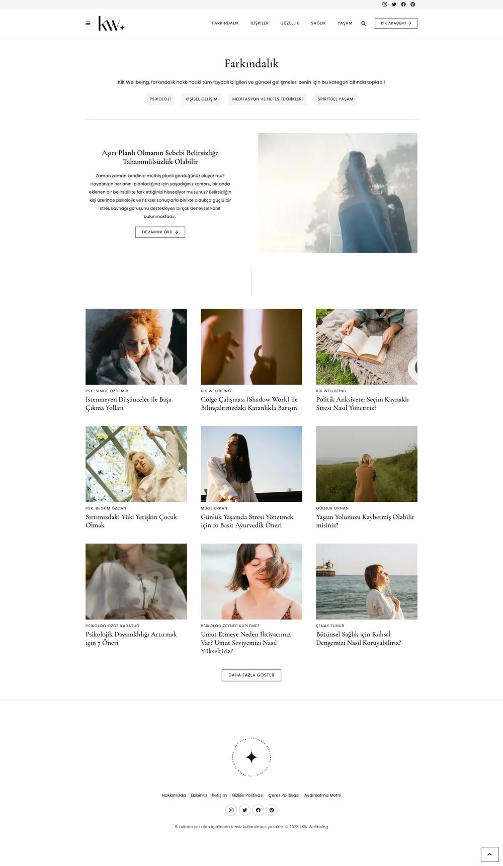 Kikwell web sitesi sayfa 2
