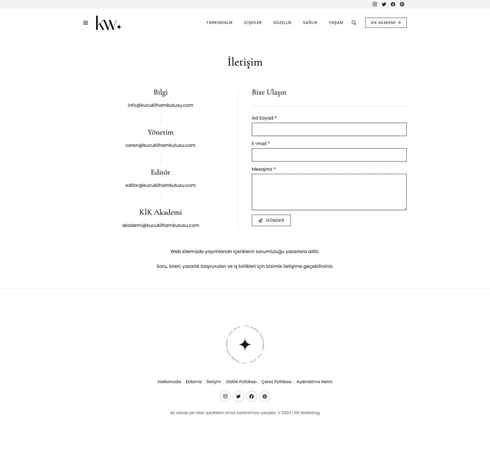 Kikwell web sitesi sayfa 6