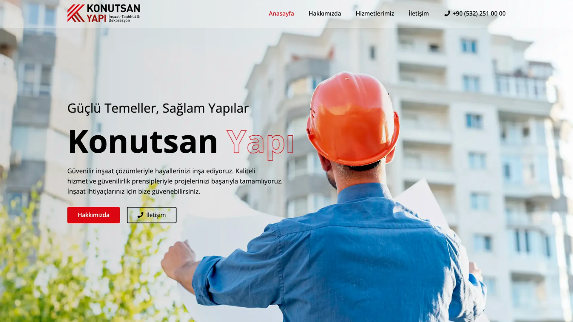 Konutsan Yapı web sitesi ekran görüntüsü