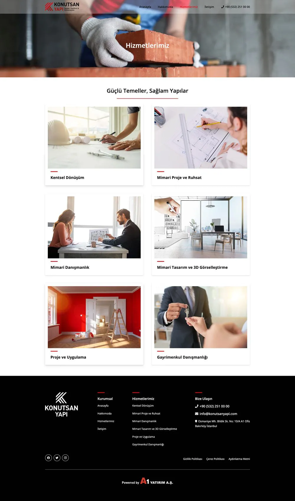 Konutsan Yapı web sitesi sayfa 3