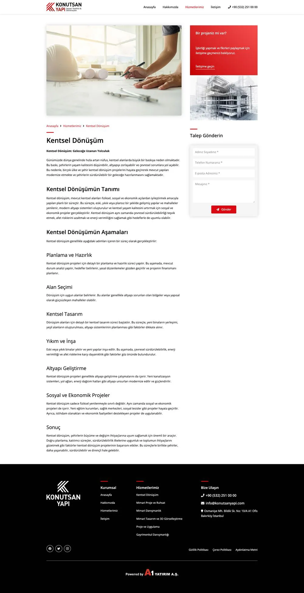 Konutsan Yapı web sitesi sayfa 4