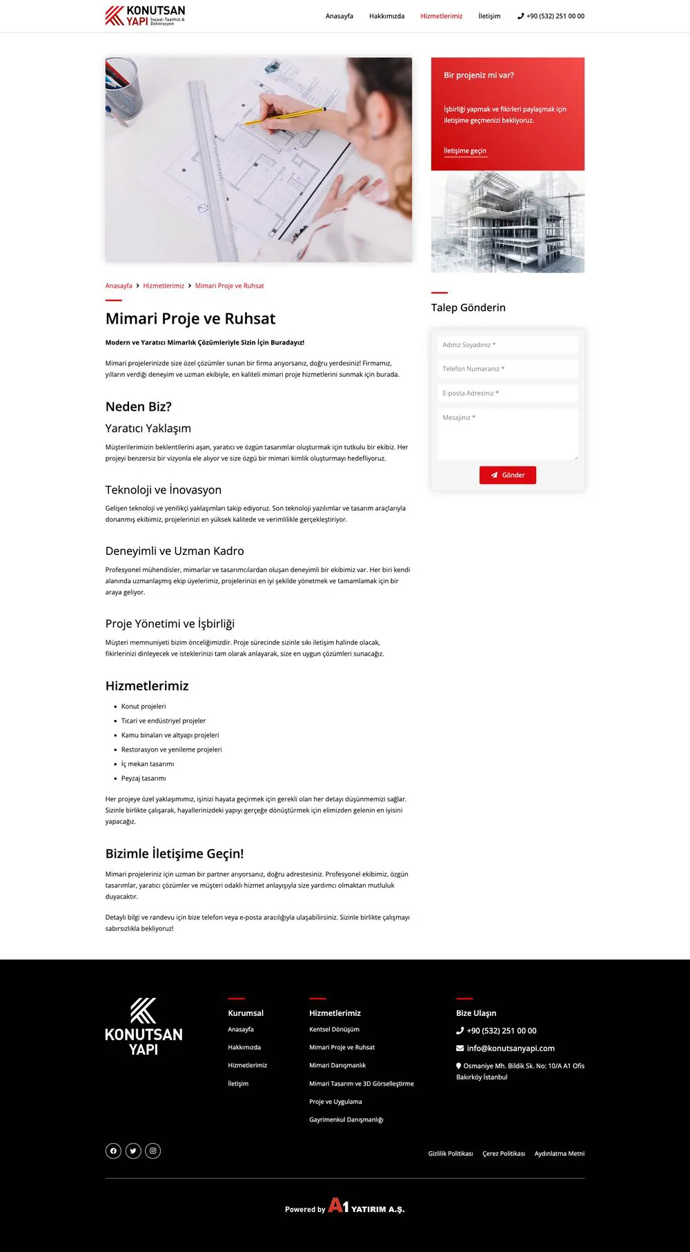 Konutsan Yapı web sitesi sayfa 5