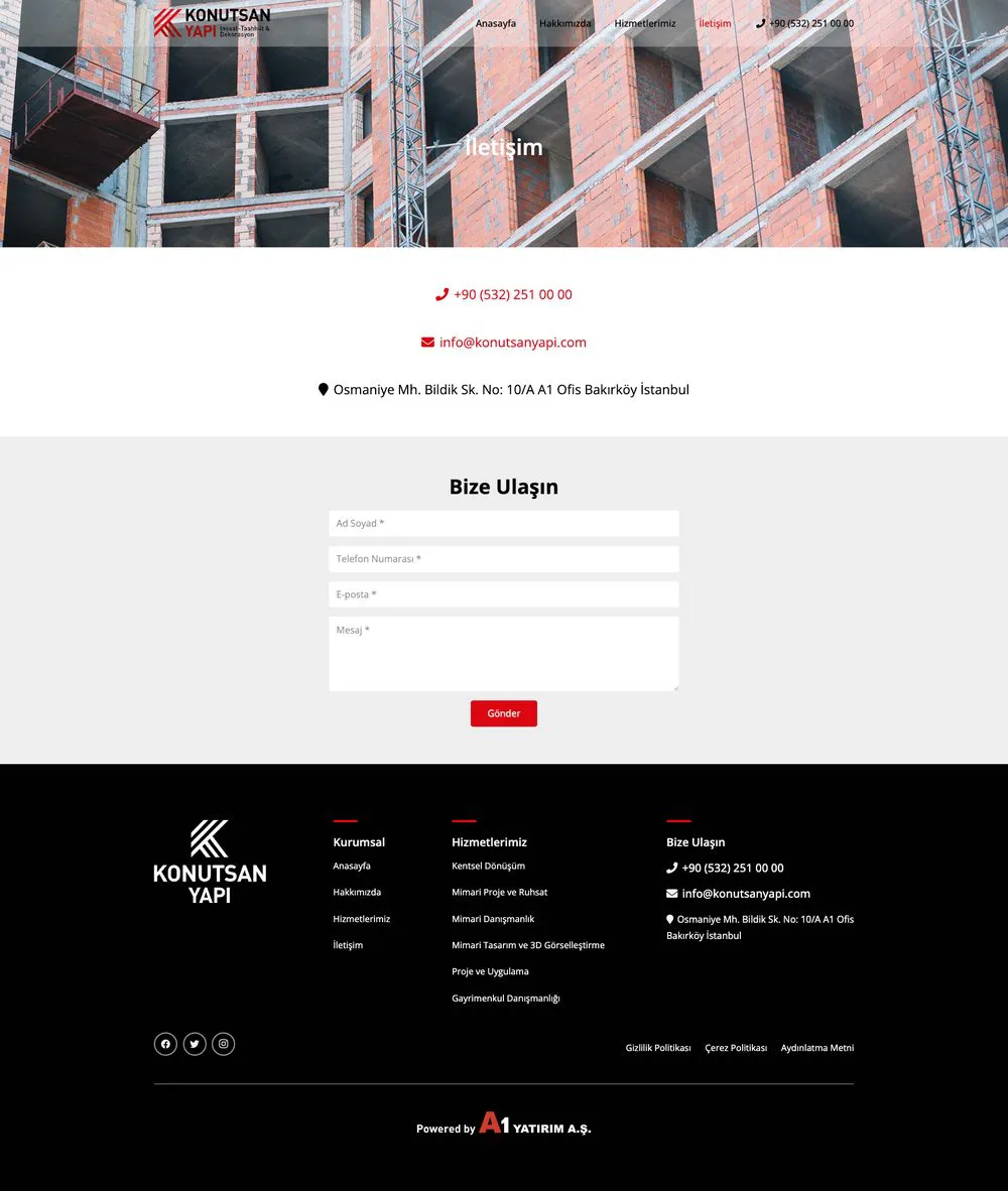 Konutsan Yapı web sitesi sayfa 6