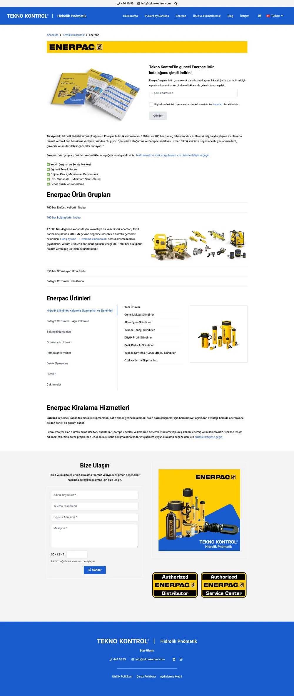 Tekno Kontrol web sitesi sayfa 3