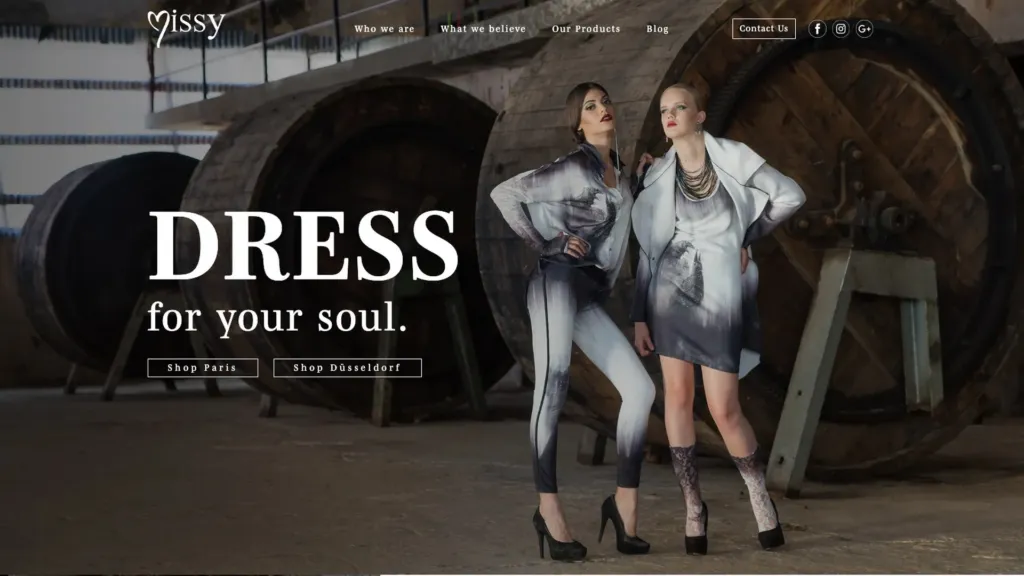Missy Tekstil web sitesi ana sayfa