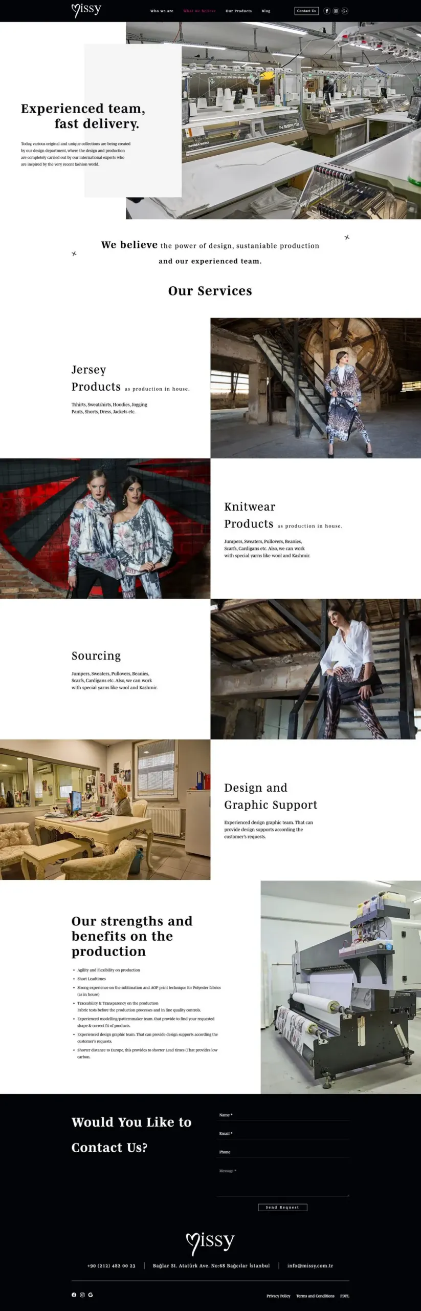 Missy Tekstil web sitesi sayfa 3