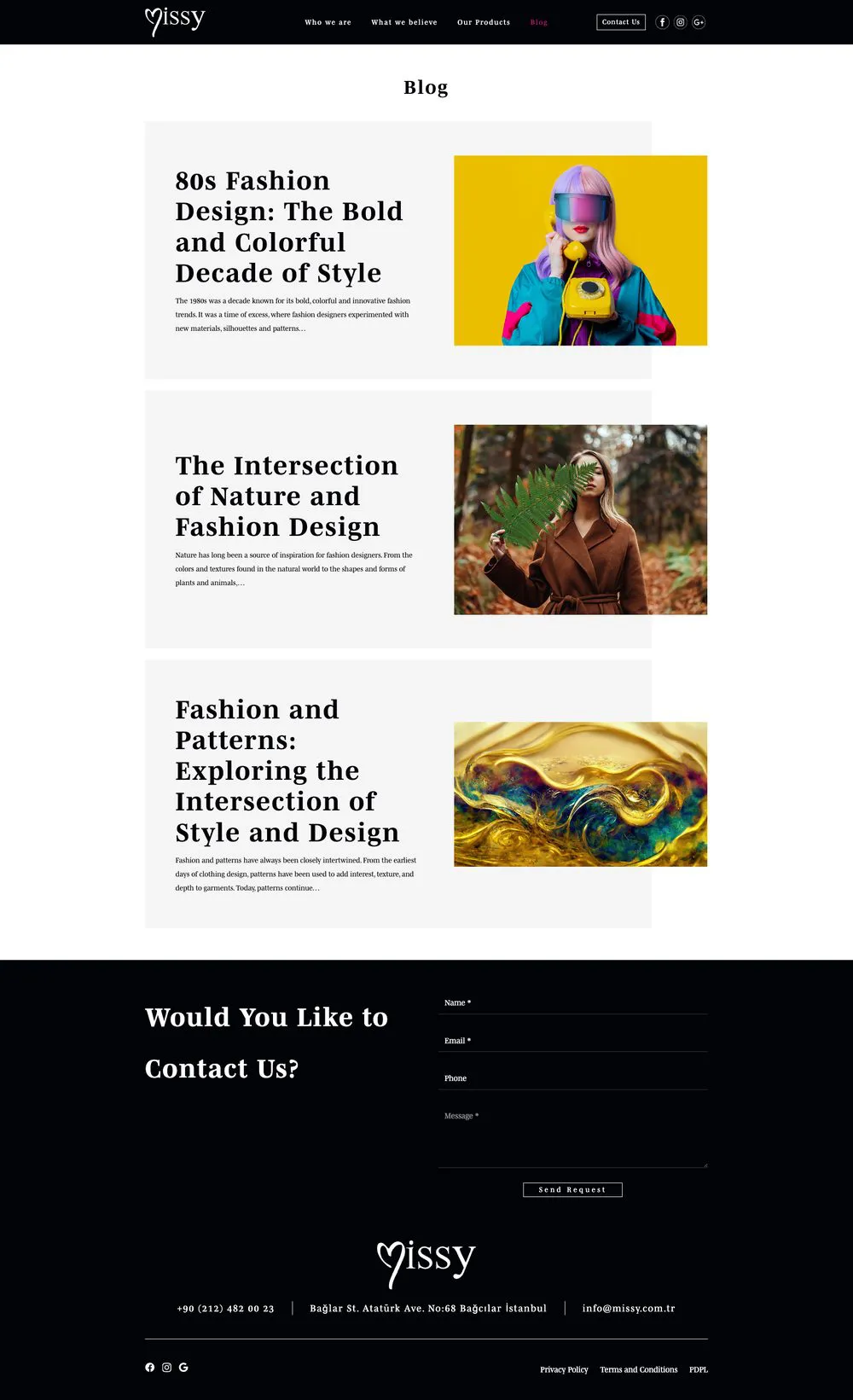 Missy Tekstil web sitesi sayfa 5