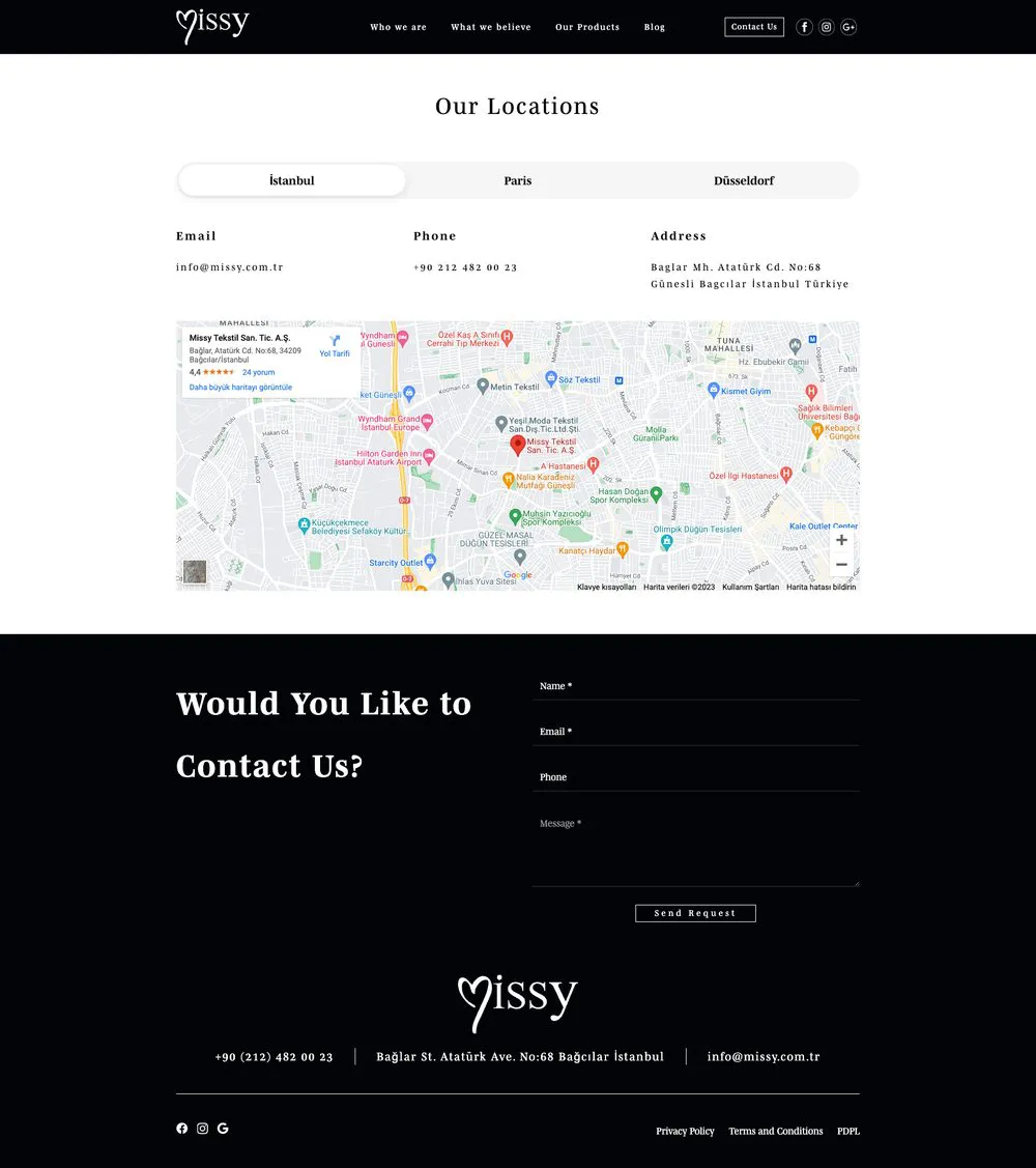 Missy Tekstil web sitesi sayfa 6
