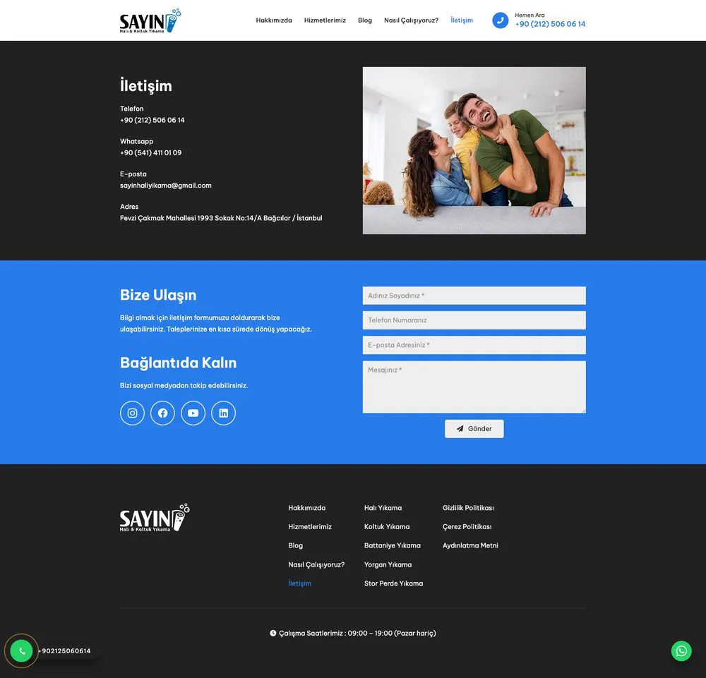 Sayın Halı Yıkama web sitesi sayfa 6