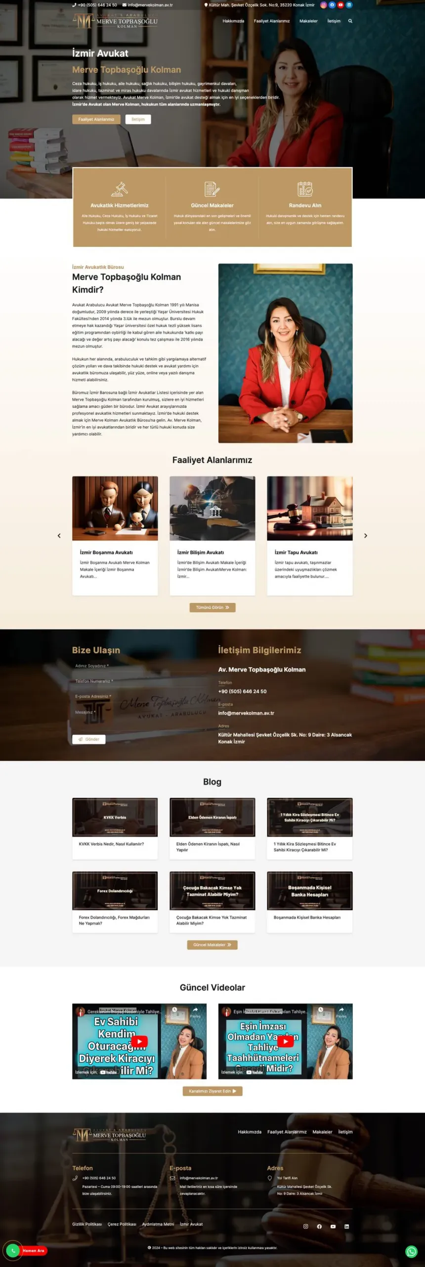 Avukat Merve Topbaşoğlu Kolman web sitesi sayfa 1