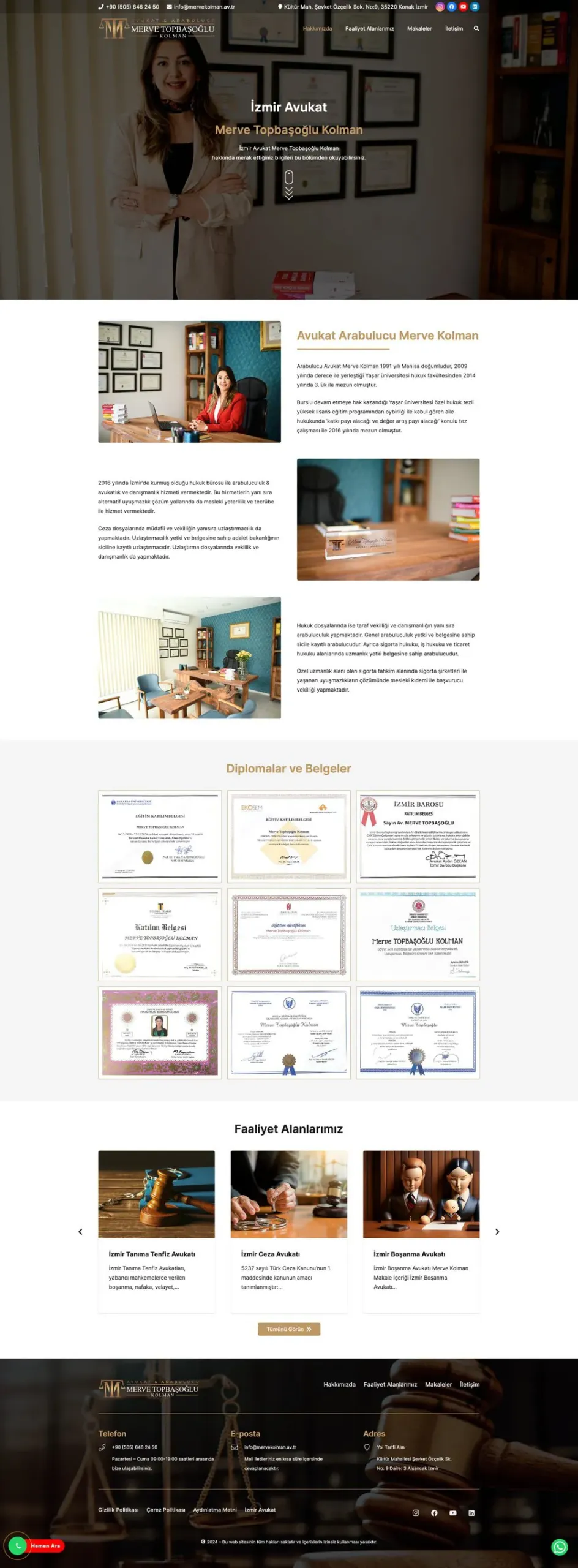 Avukat Merve Topbaşoğlu Kolman web sitesi sayfa 2