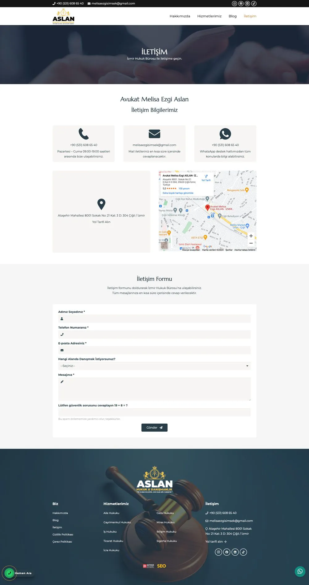 Av. Melisa Ezgi Aslan web sitesi sayfa 5