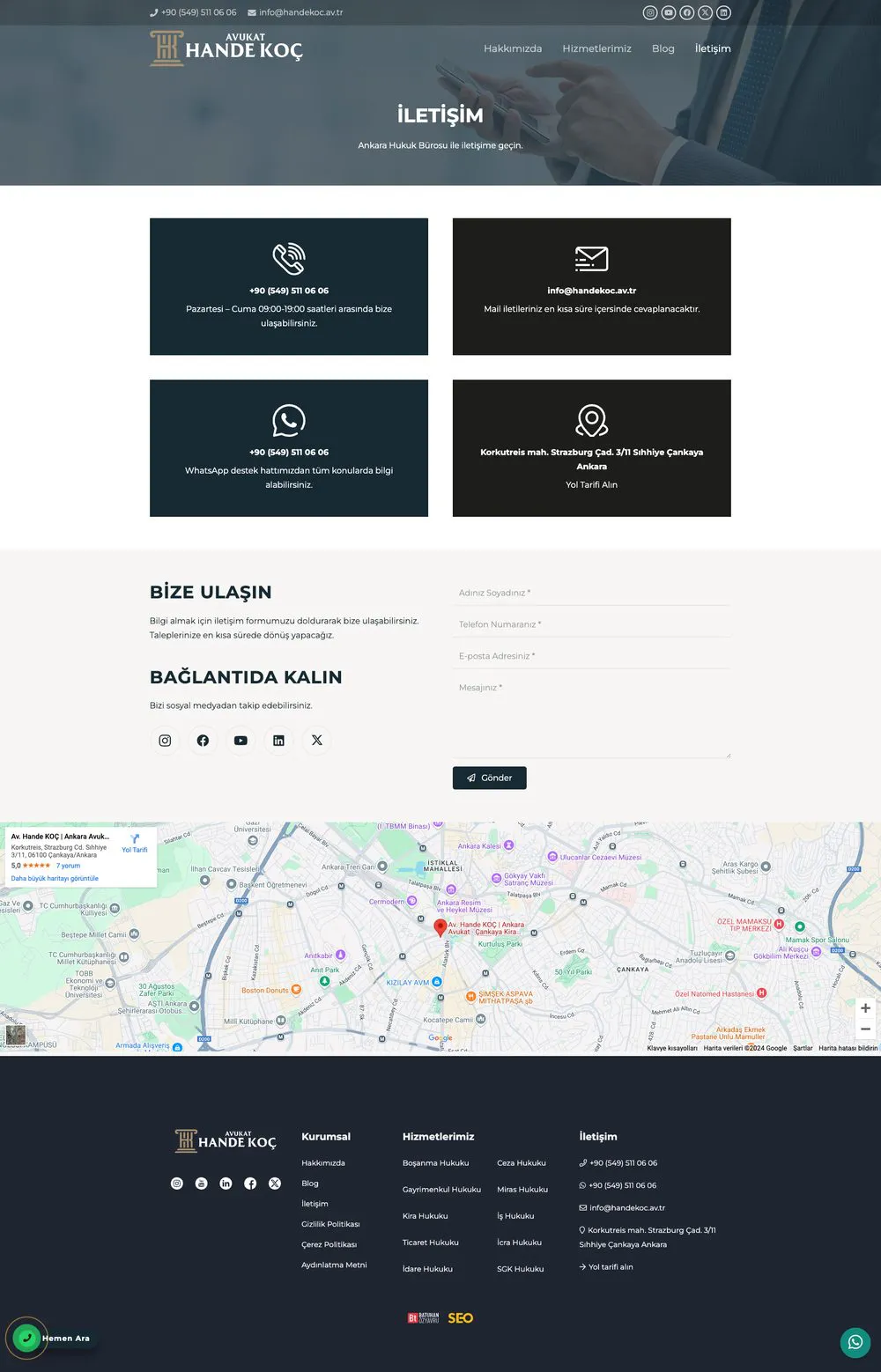 Avukat Hande Koç web sitesi sayfa 5