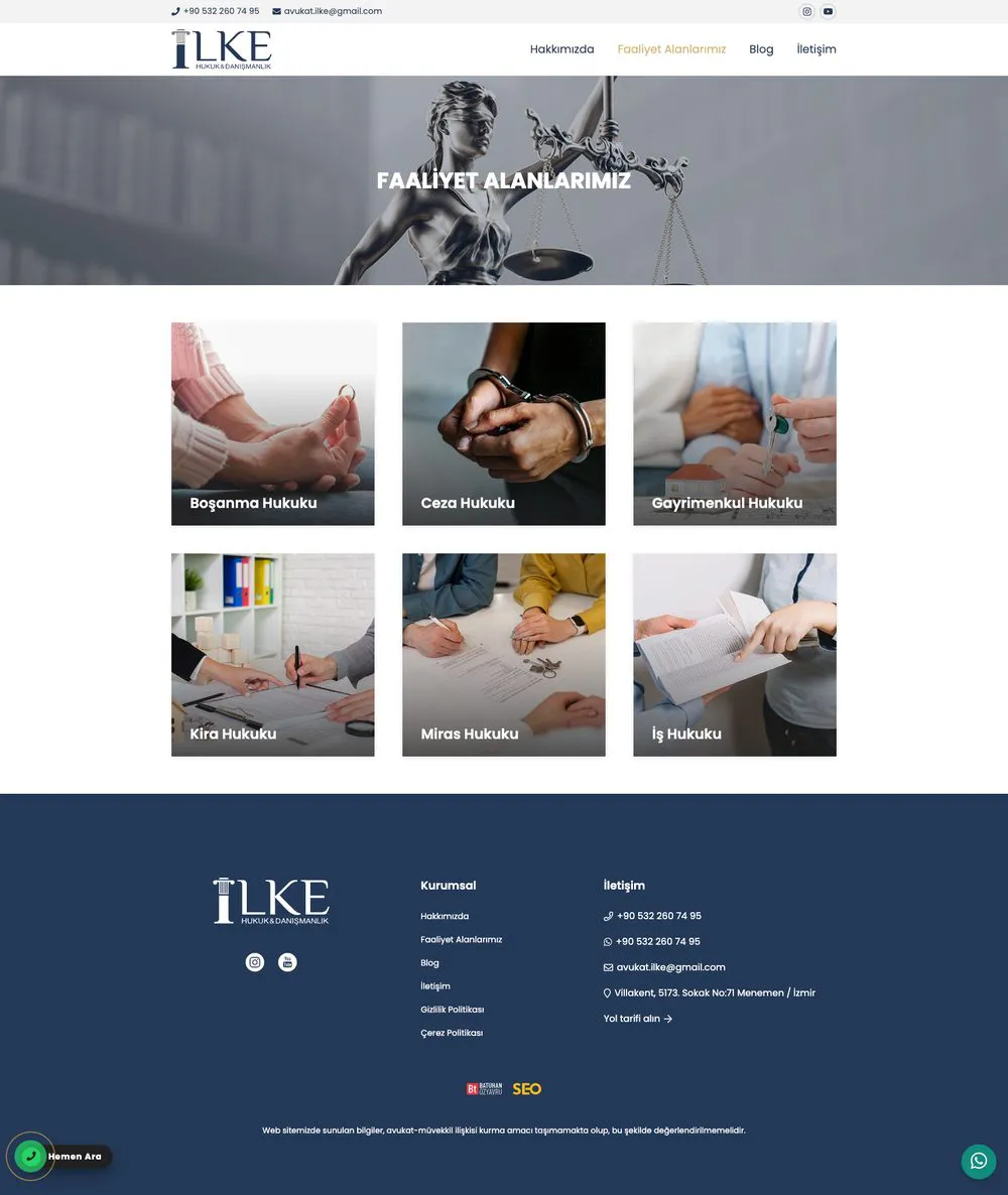Avukat Perihan İlke Demir web sitesi sayfa 3