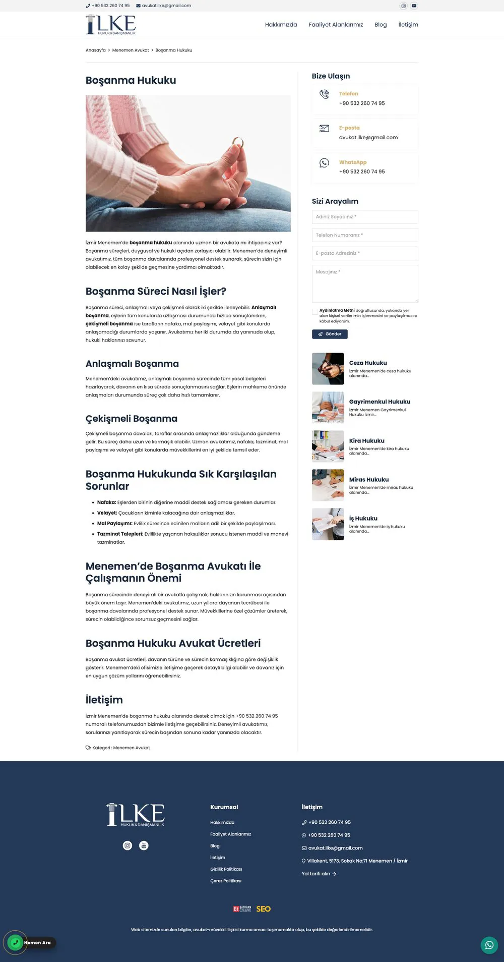 Avukat Perihan İlke Demir web sitesi sayfa 4