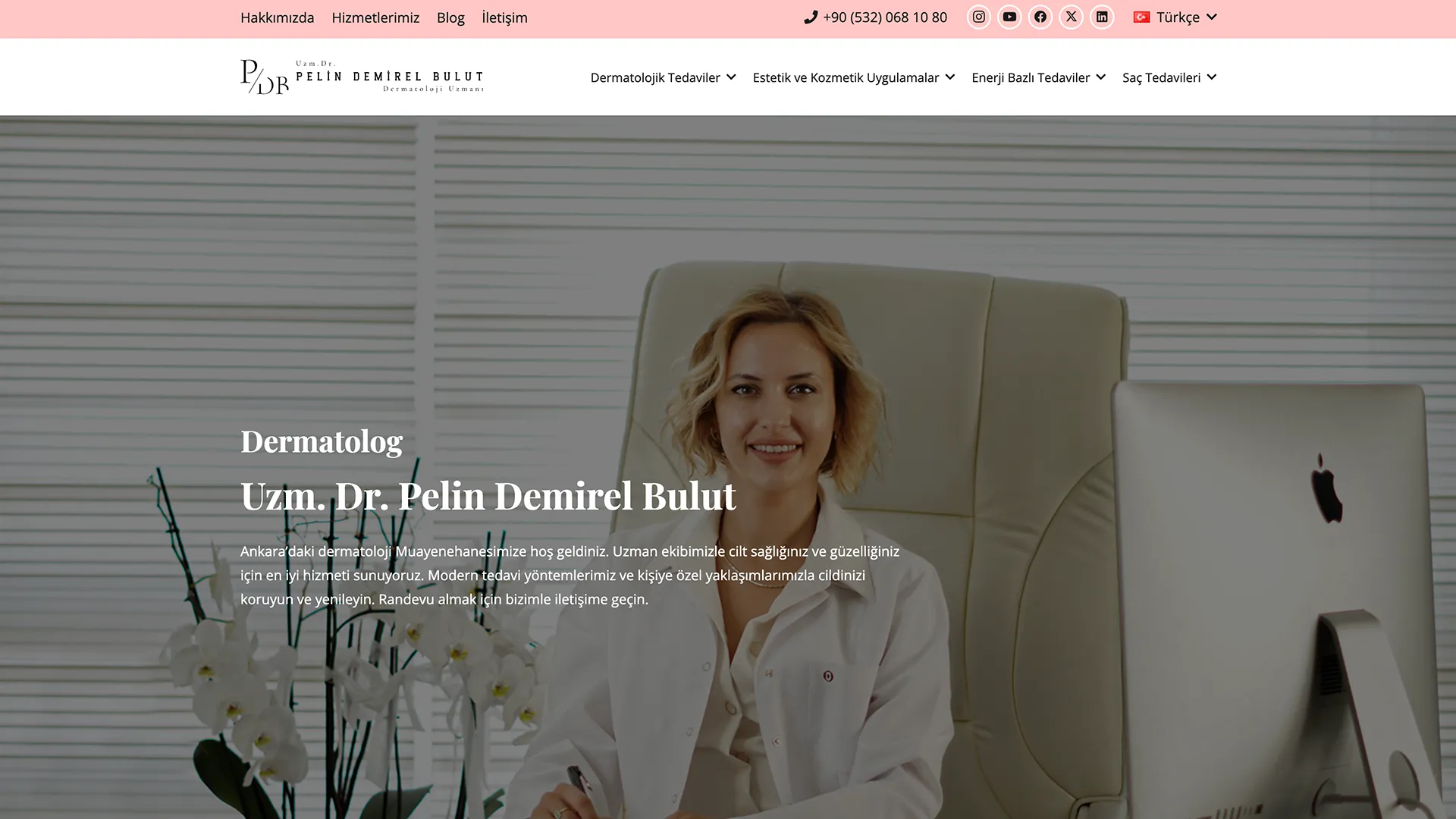 Dr. Pelin Demirel Bulut web sitesi ekran görüntüsü