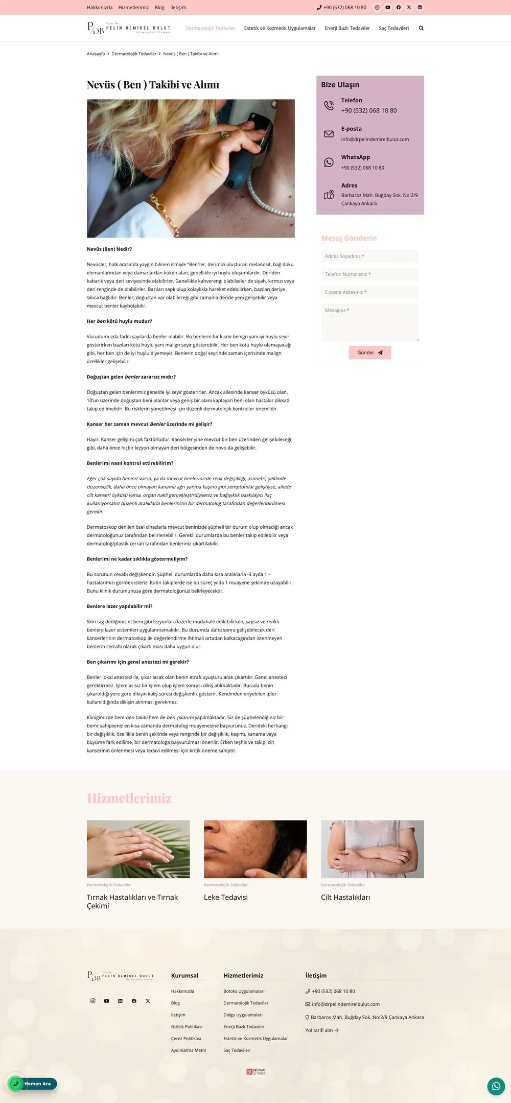 Dr. Pelin Demirel Bulut web sitesi sayfa 3