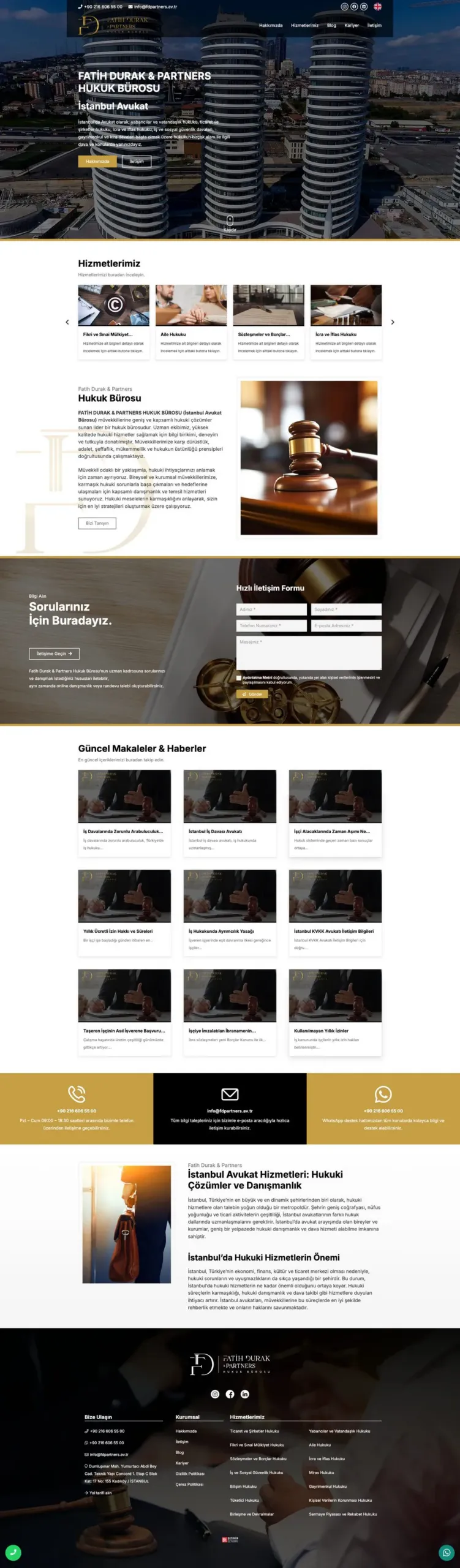 FD Partners Hukuk Bürosu web sitesi sayfa 1