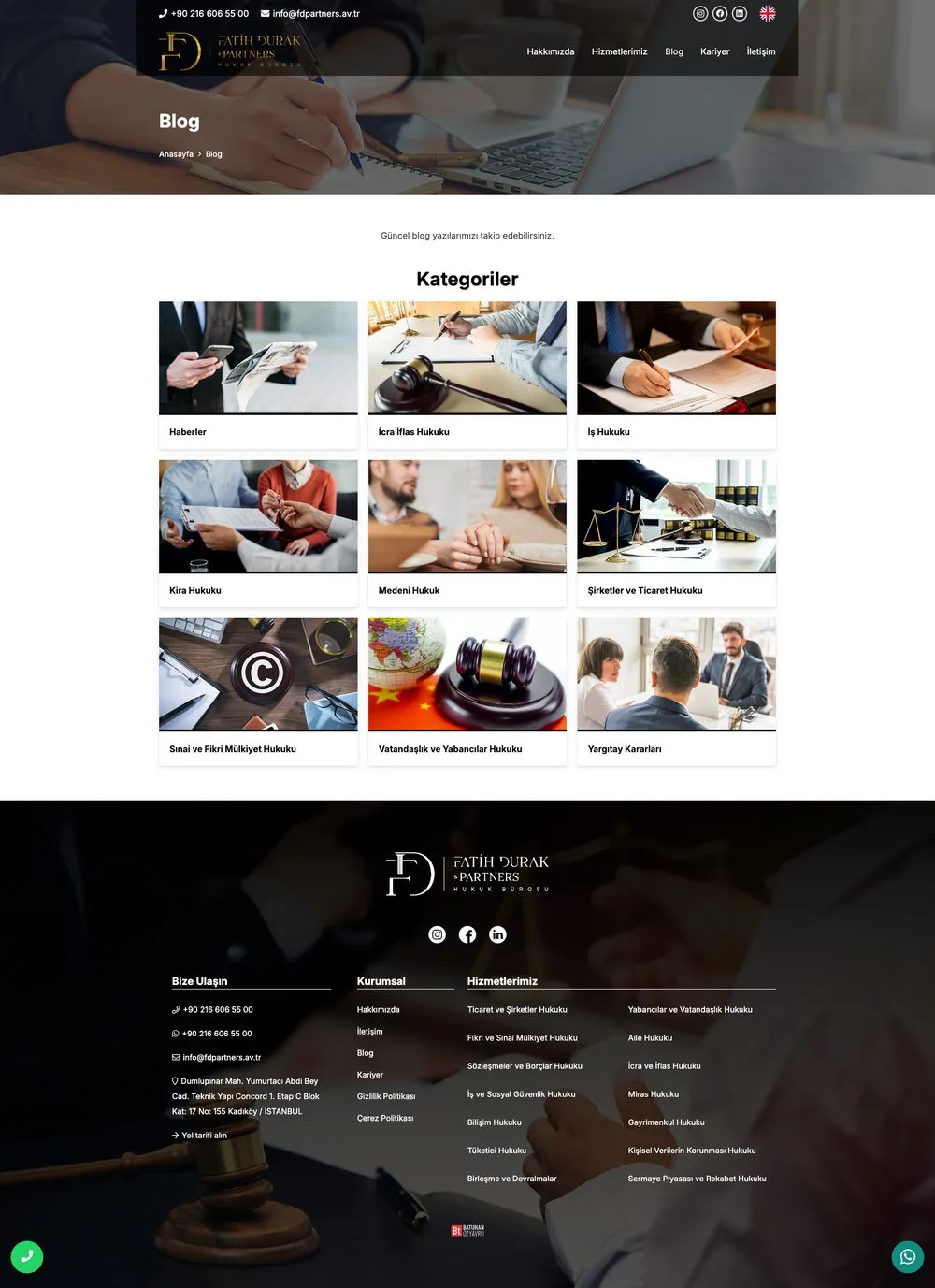 FD Partners Hukuk Bürosu web sitesi sayfa 5
