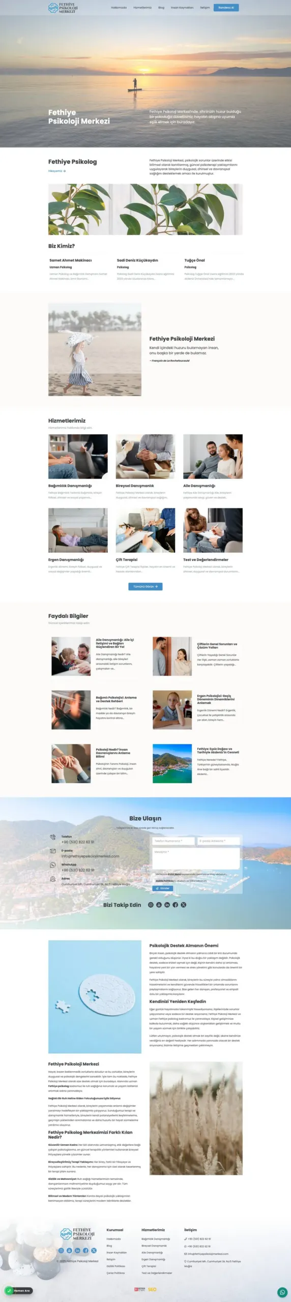 Fethiye Psikoloji Merkezi web sitesi sayfa 1