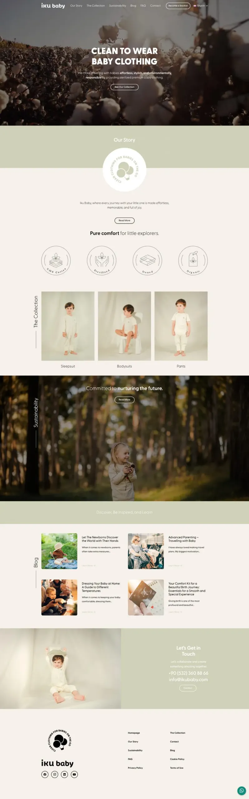 IKU Baby web sitesi sayfa 1