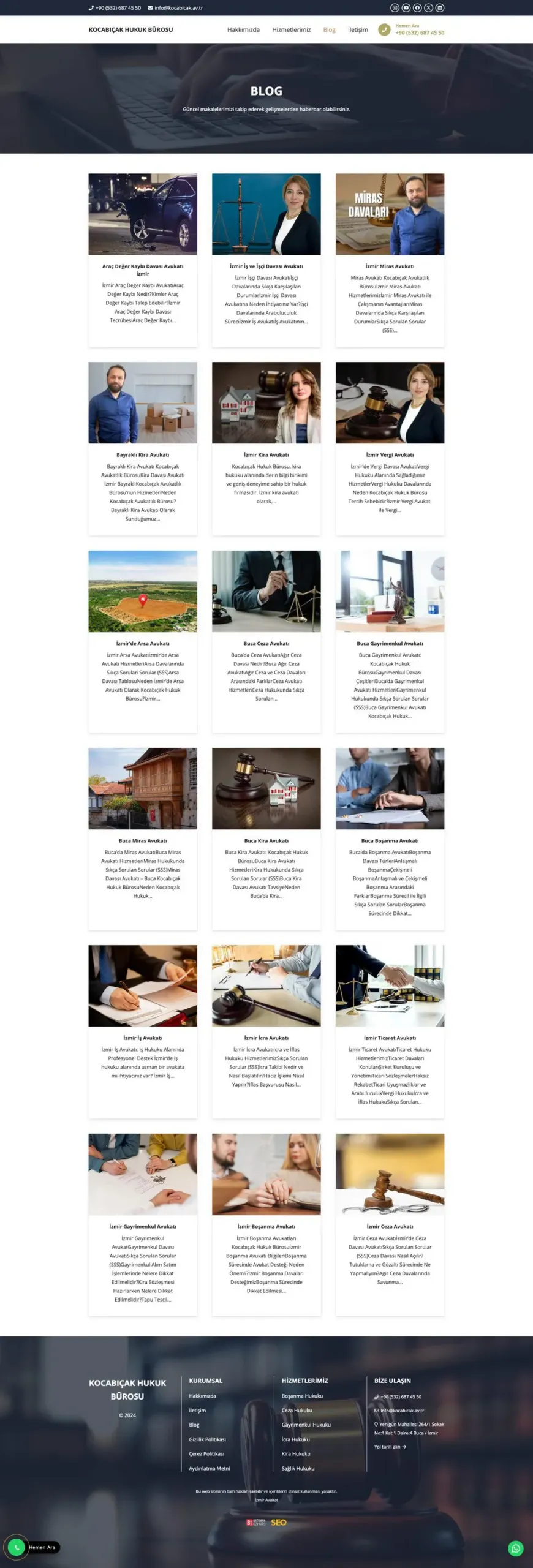 Kocabıçak Hukuk Bürosu web sitesi sayfa 4