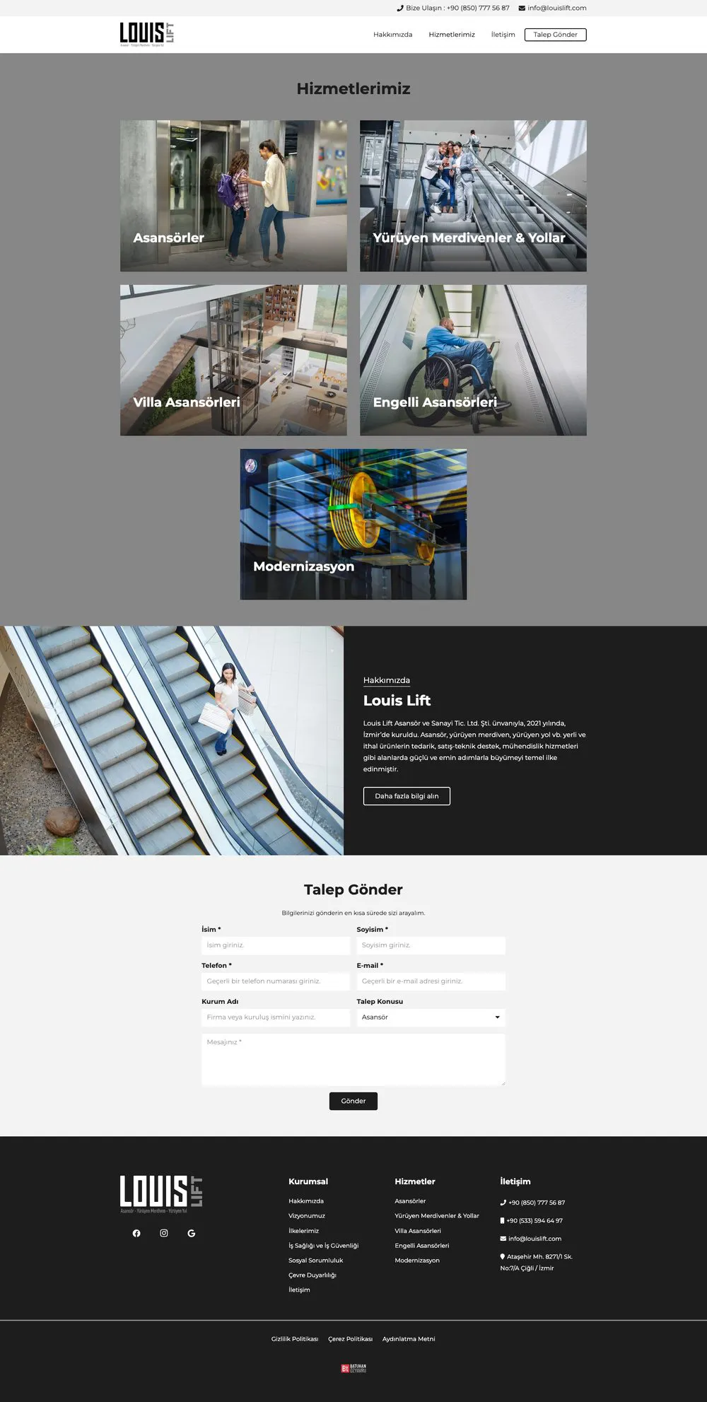 Louis Lift web sitesi sayfa 3