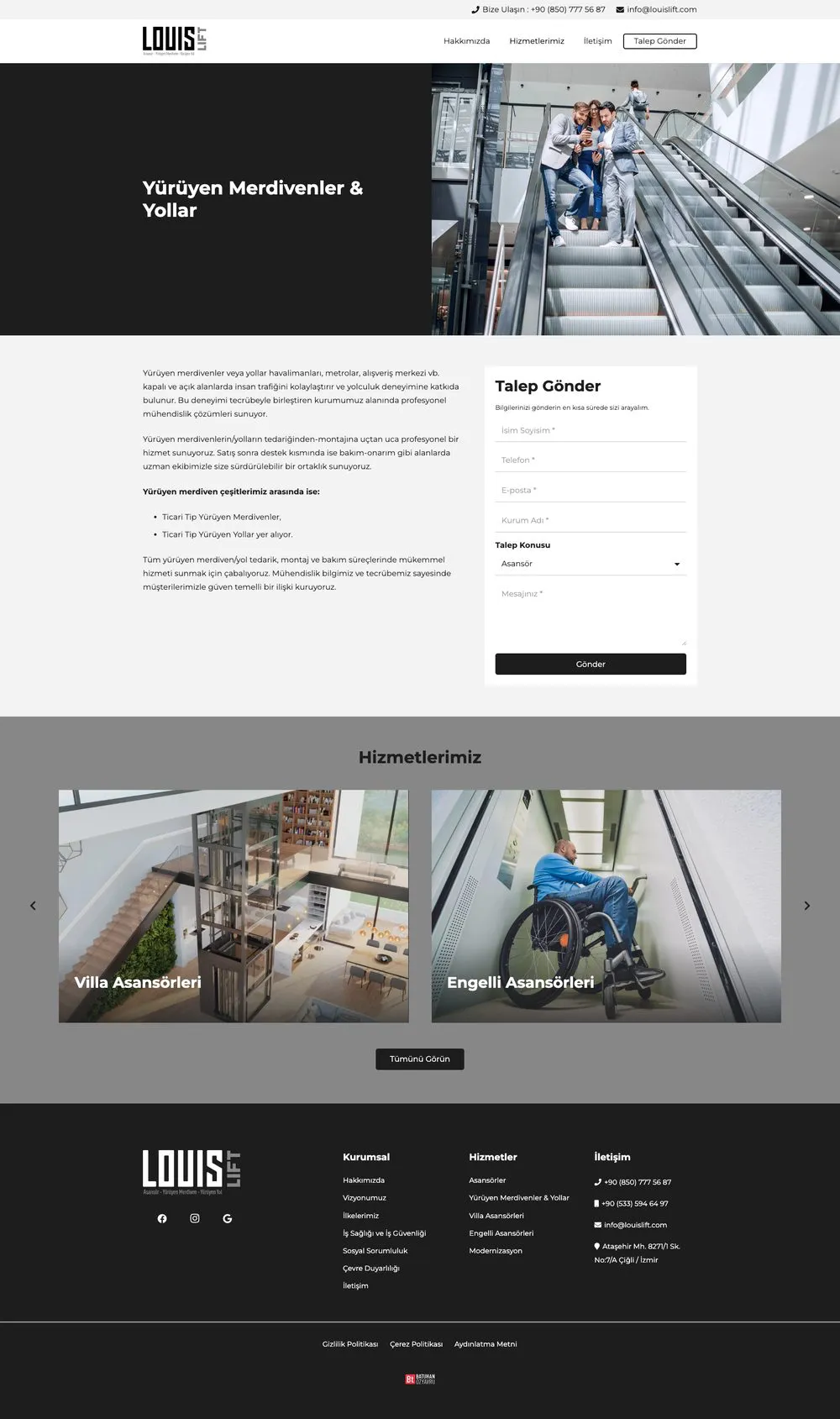 Louis Lift web sitesi sayfa 4