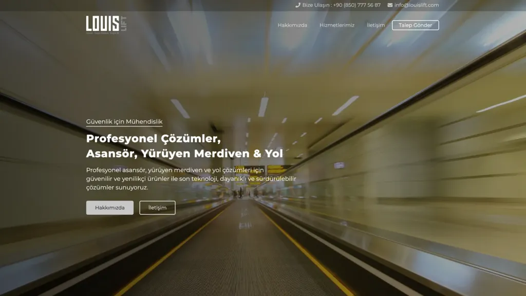 Louis Lift web sitesi ekran görüntüsü